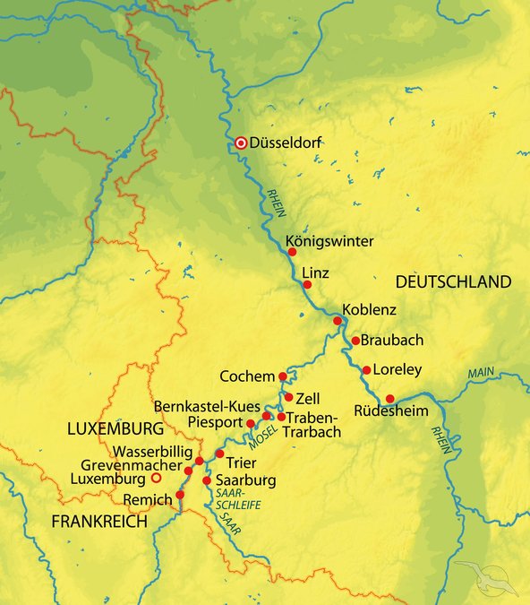 Rhein Mosel Saar Entdeckungen An Drei Flussen Dusseldorf Luxemburg Saarschleife Dusseldorf Mit Der Ms Rhein Prinzessin Schiffsreise 9488