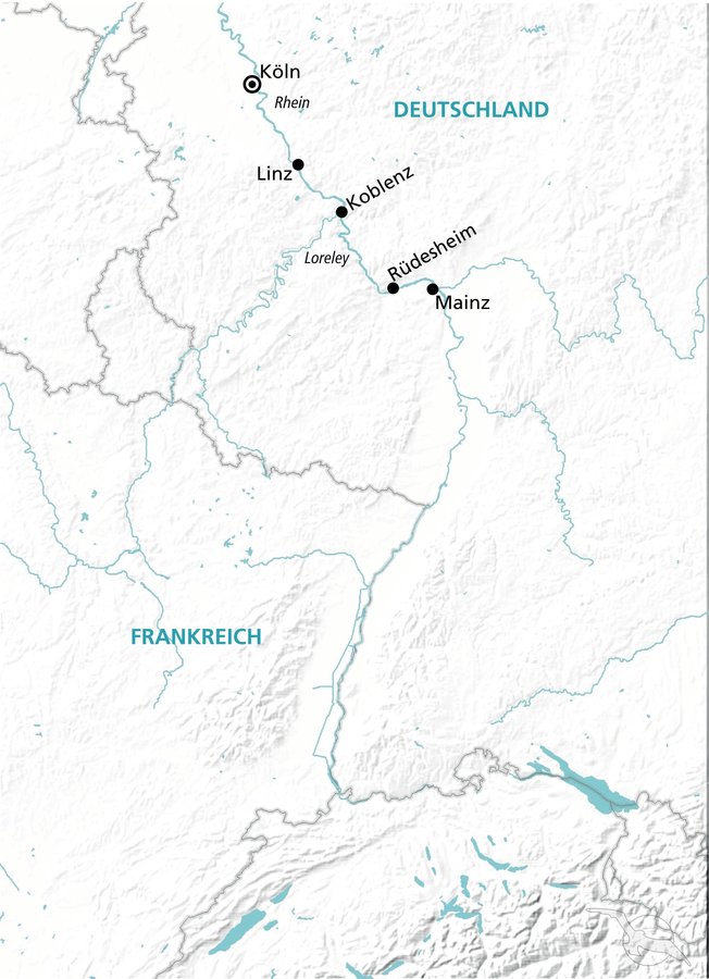 Schnupperreise nach Rüdesheim: Köln - Mainz - Rüdesheim - Koblenz ...